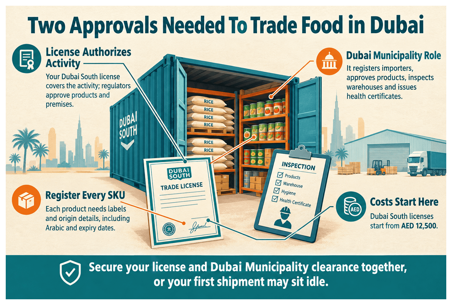 Infographic: How to Get Approval for a Food Trading Business in Dubai
