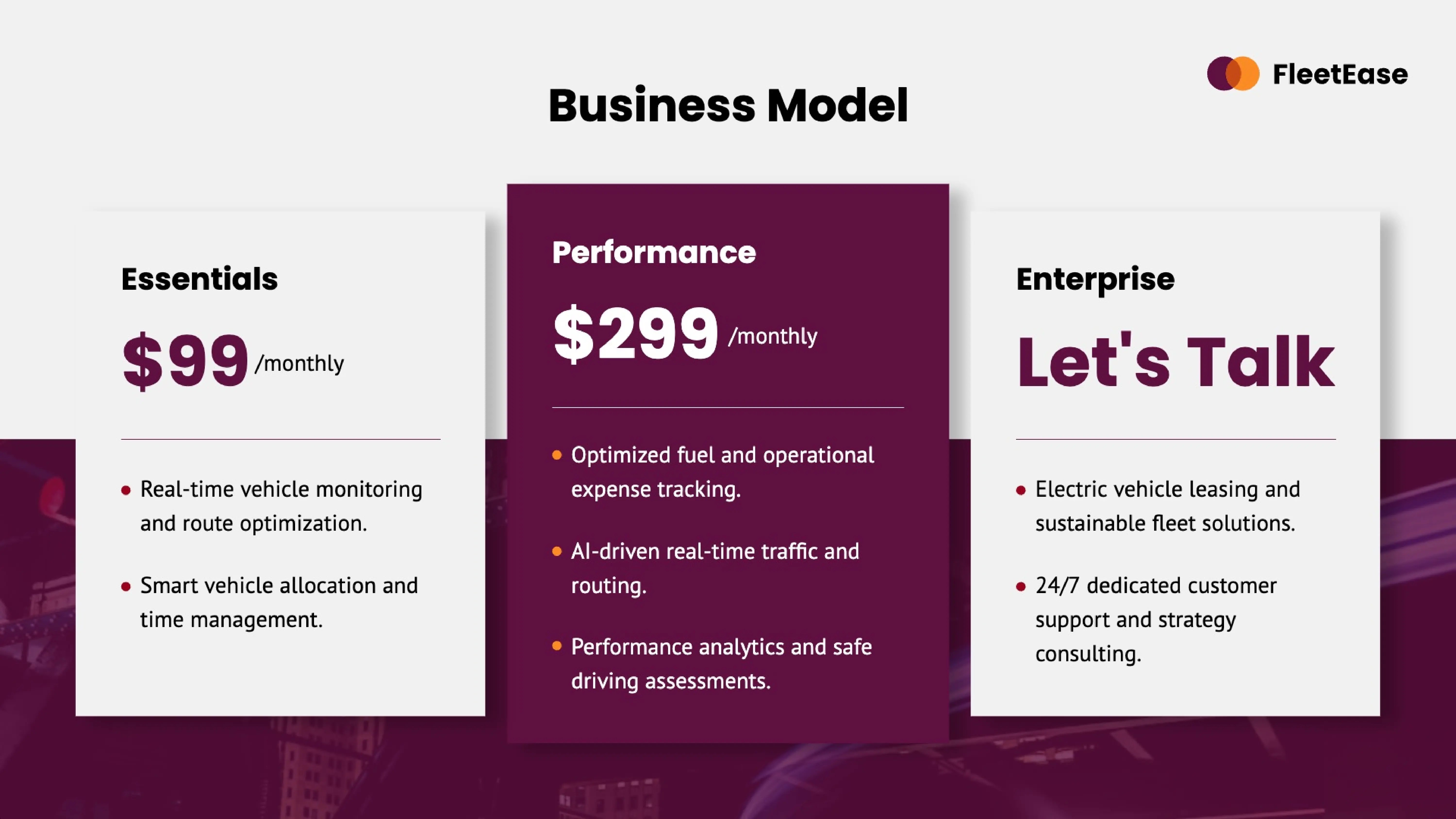business model slide - executive summary and business plan presentation template
