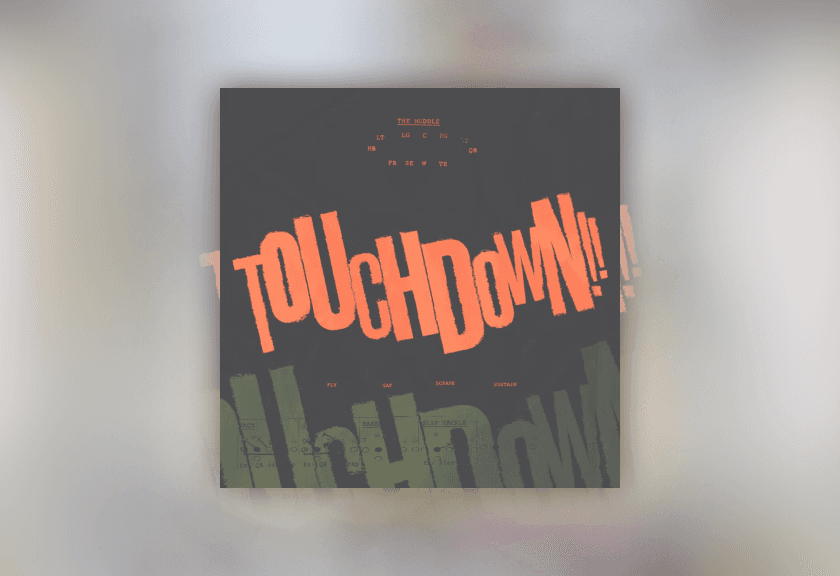 Super Bowl party invitation with gold and blue colors