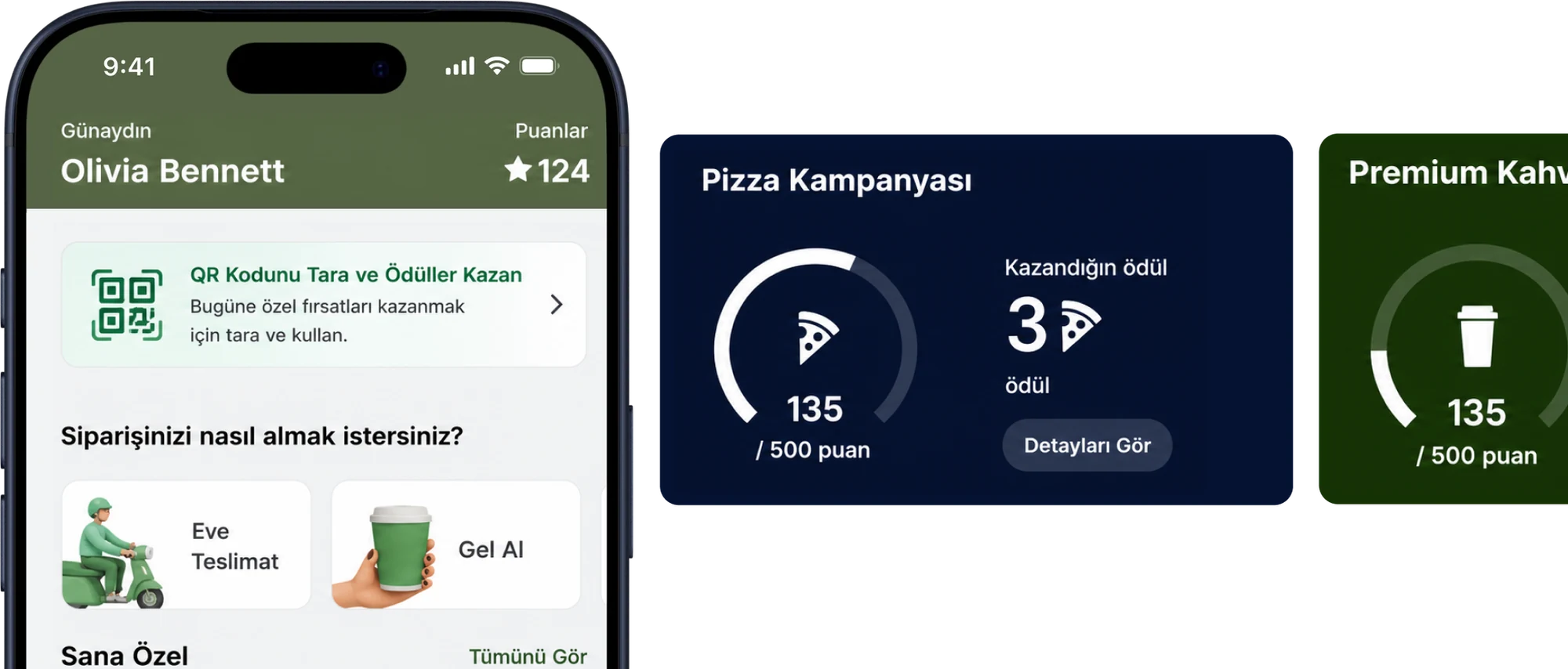 Restajet sadakat programı ekranı: telefonda müşteri puanları ve ödüller