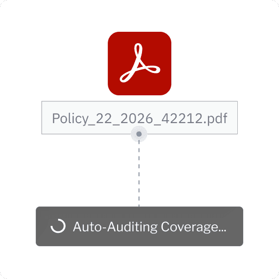 Adobe PDF icon and Policy file link