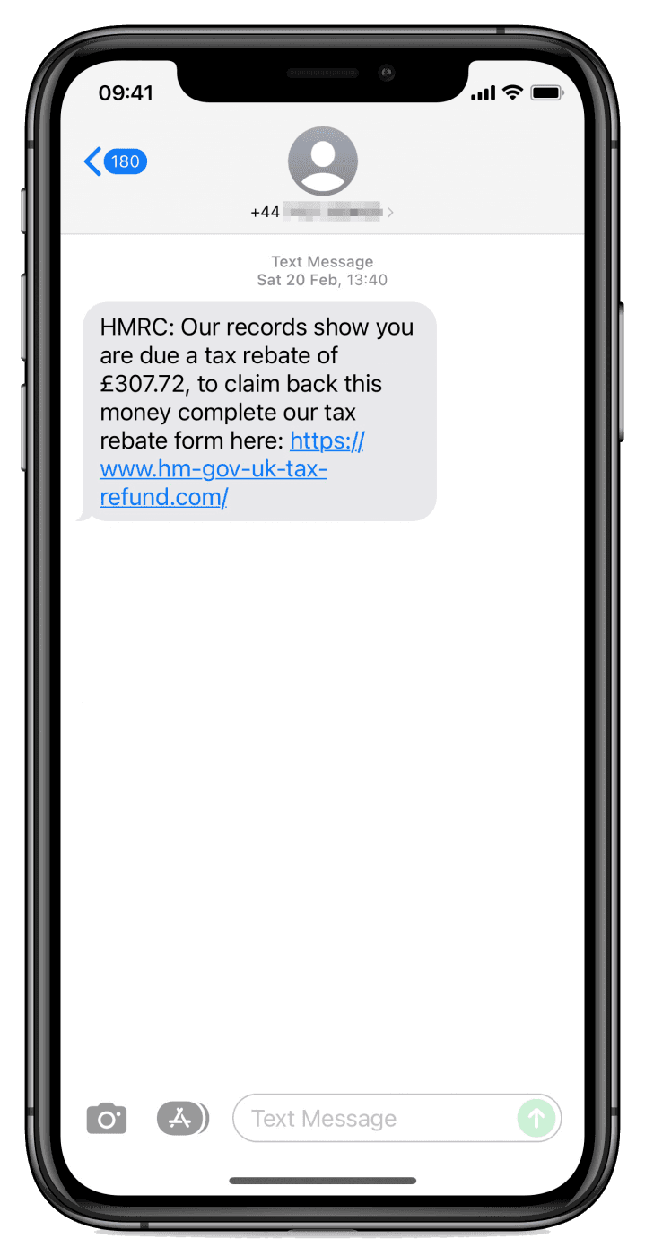 Example Of HMRC Scam