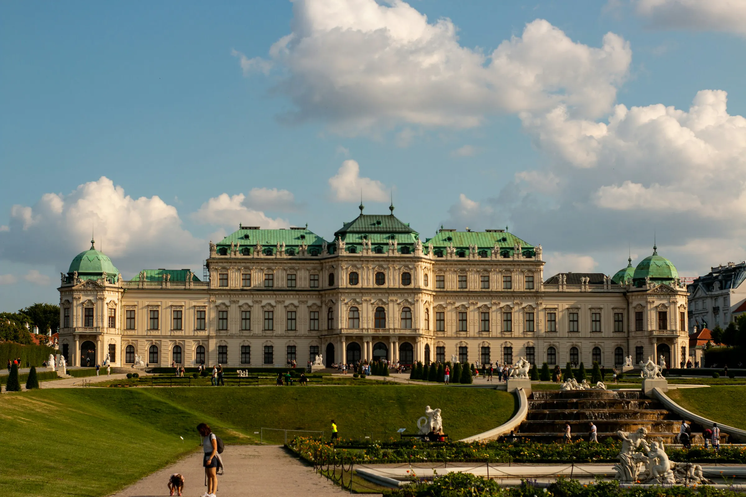 Wien-Landstraße, Oberes Belvedere im warmen Nachmittagslicht