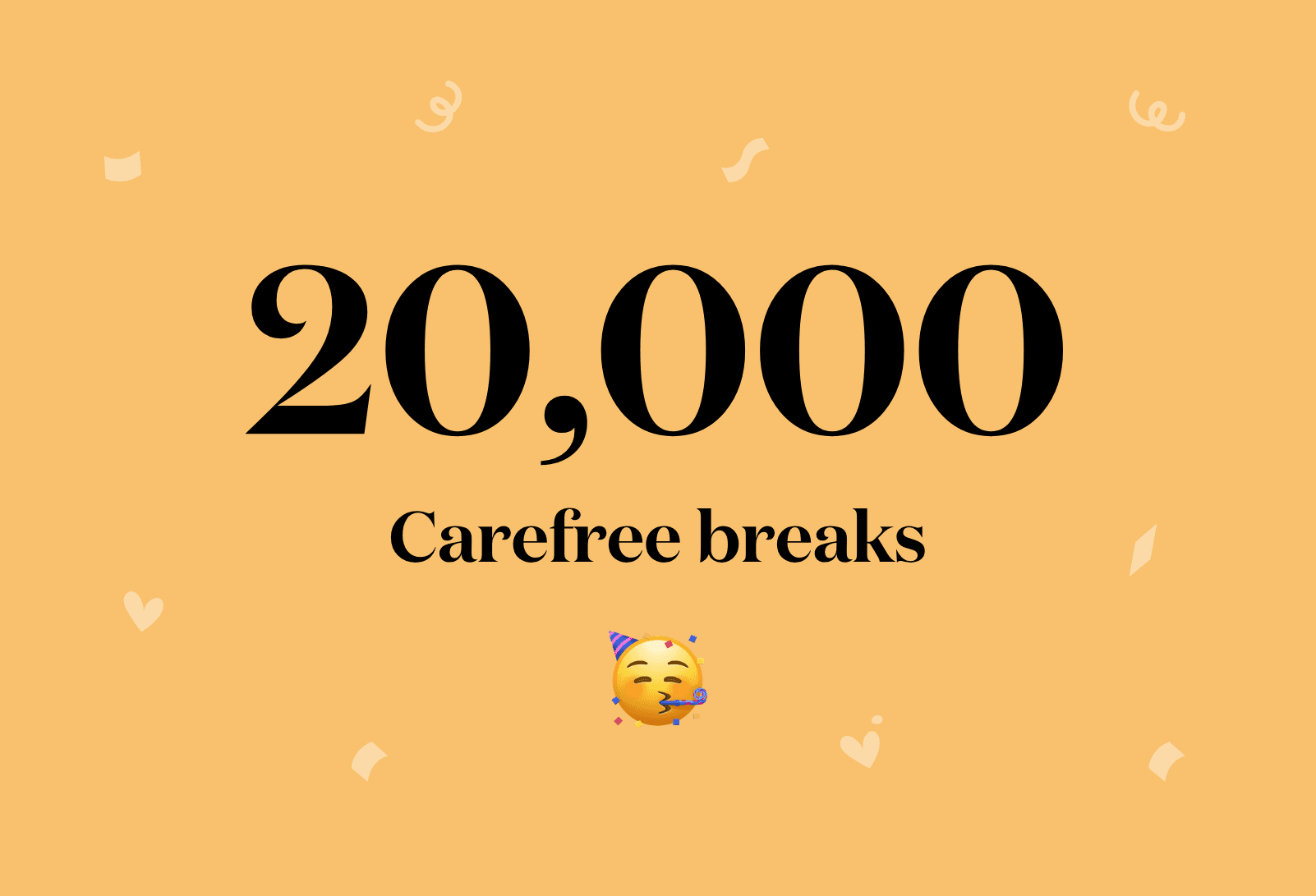 20,000 carefree breaks celebration