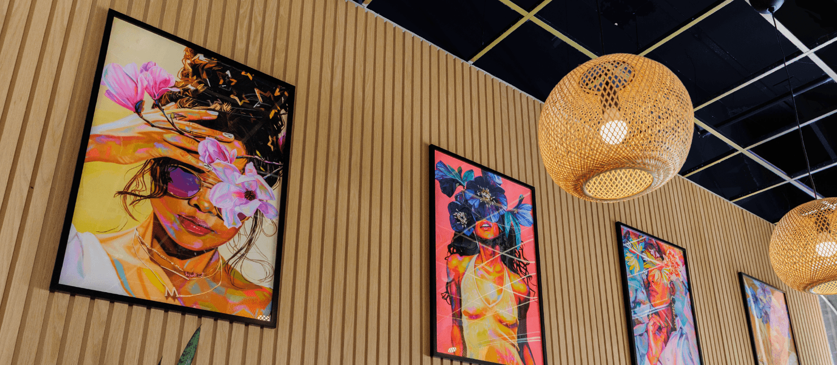 curated art wall