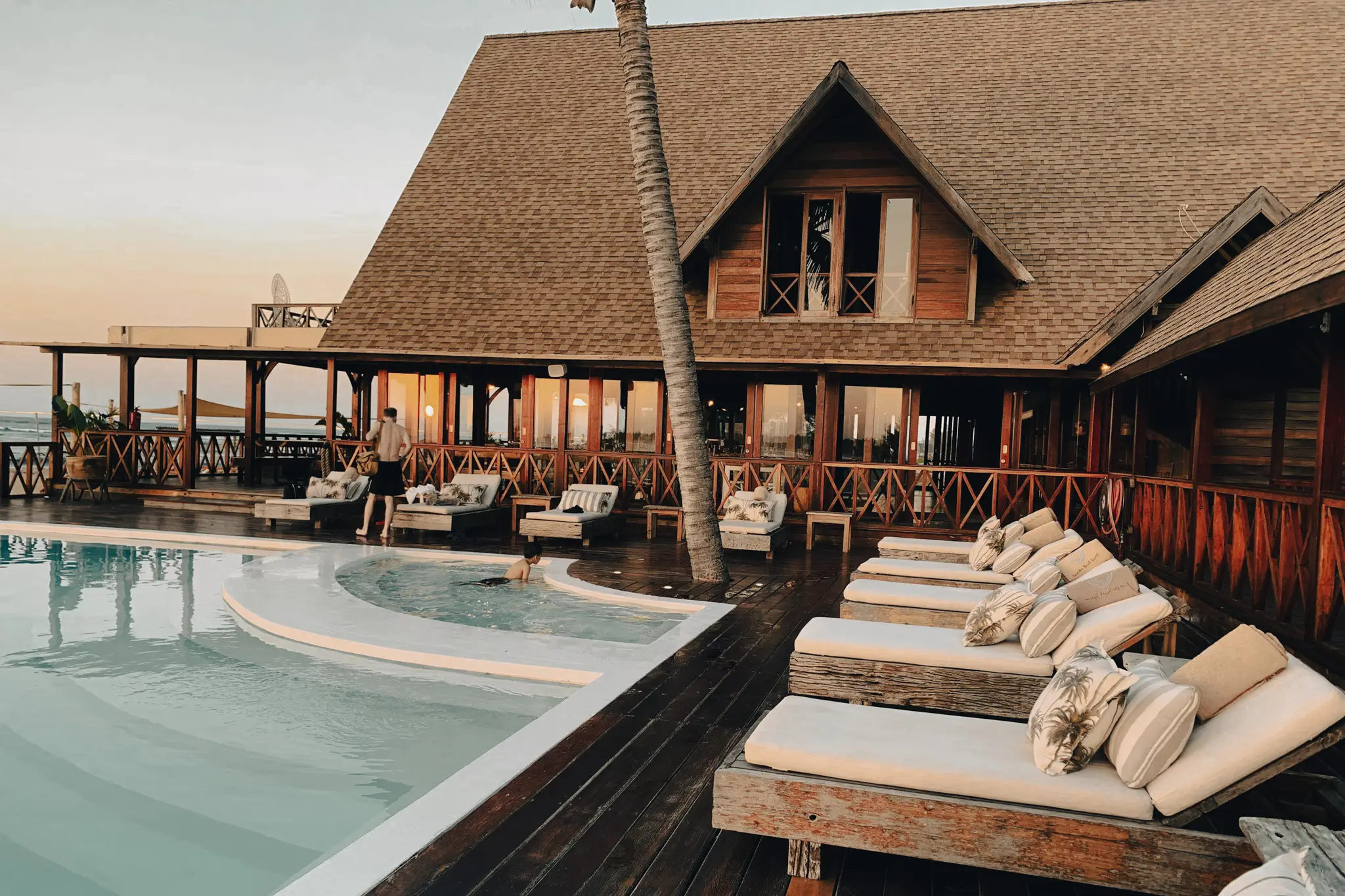 Dark theme house with plants outside