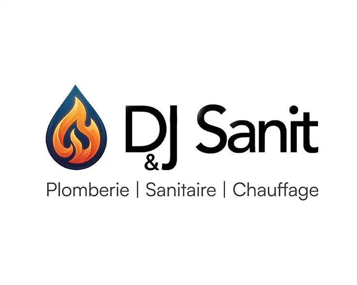 Logo DJ Sanit, sponsor de la Coupe d'Europe de speed down 2026 » Description : « Plomberie, sanitaire & chauffage