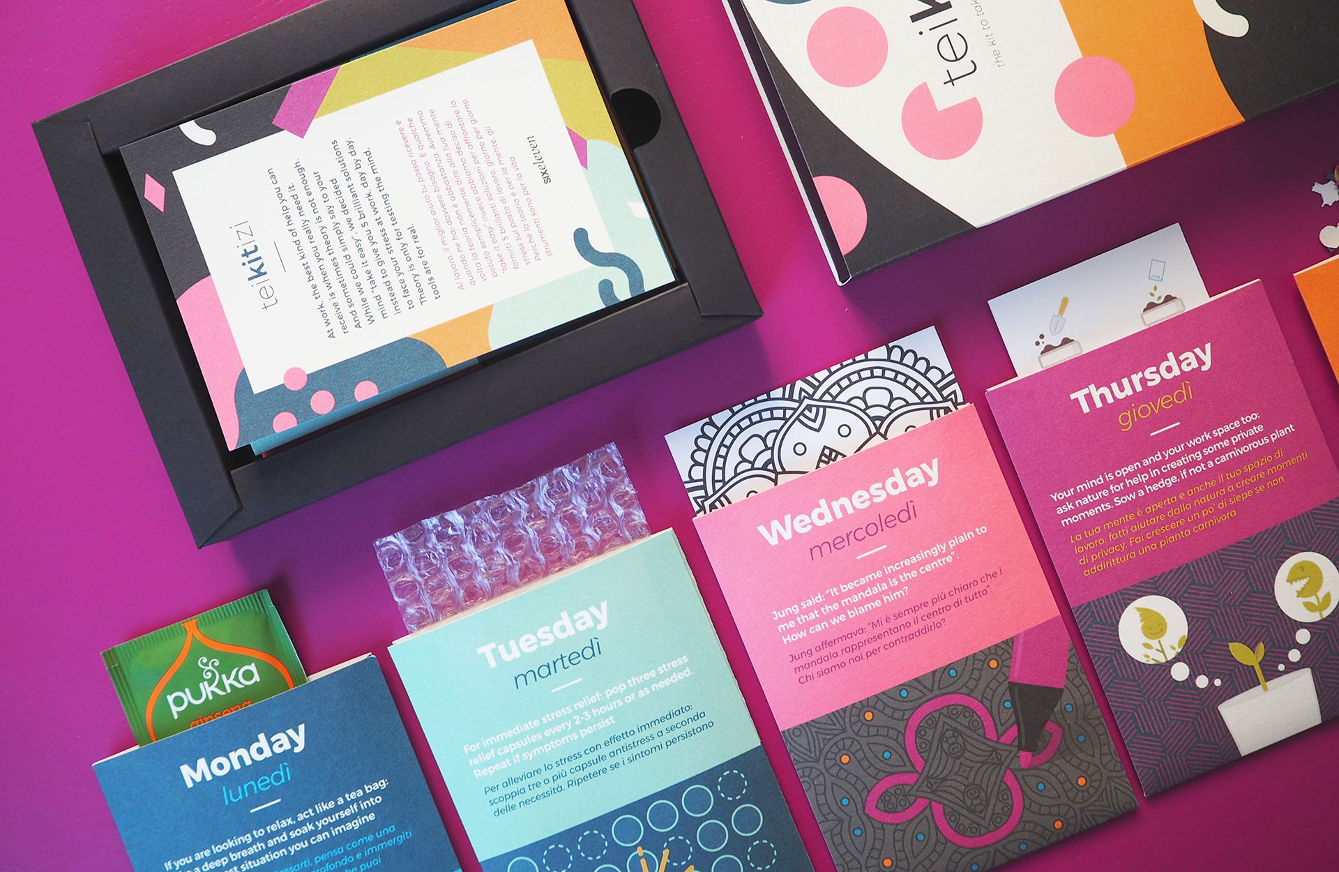 teikitizi - foto frontale del box con le card