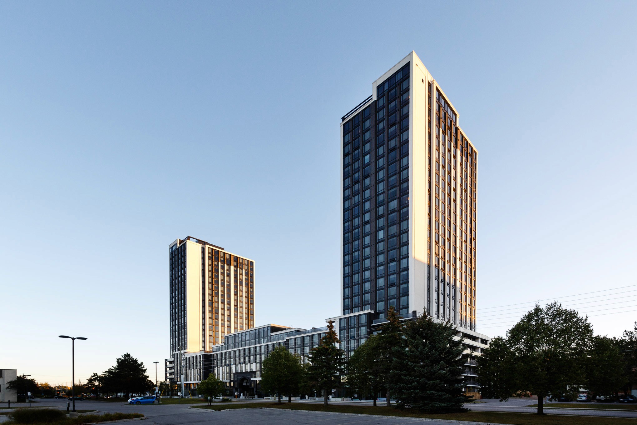 Exterior view of Icon Waterloo student residence, Waterloo Ontario