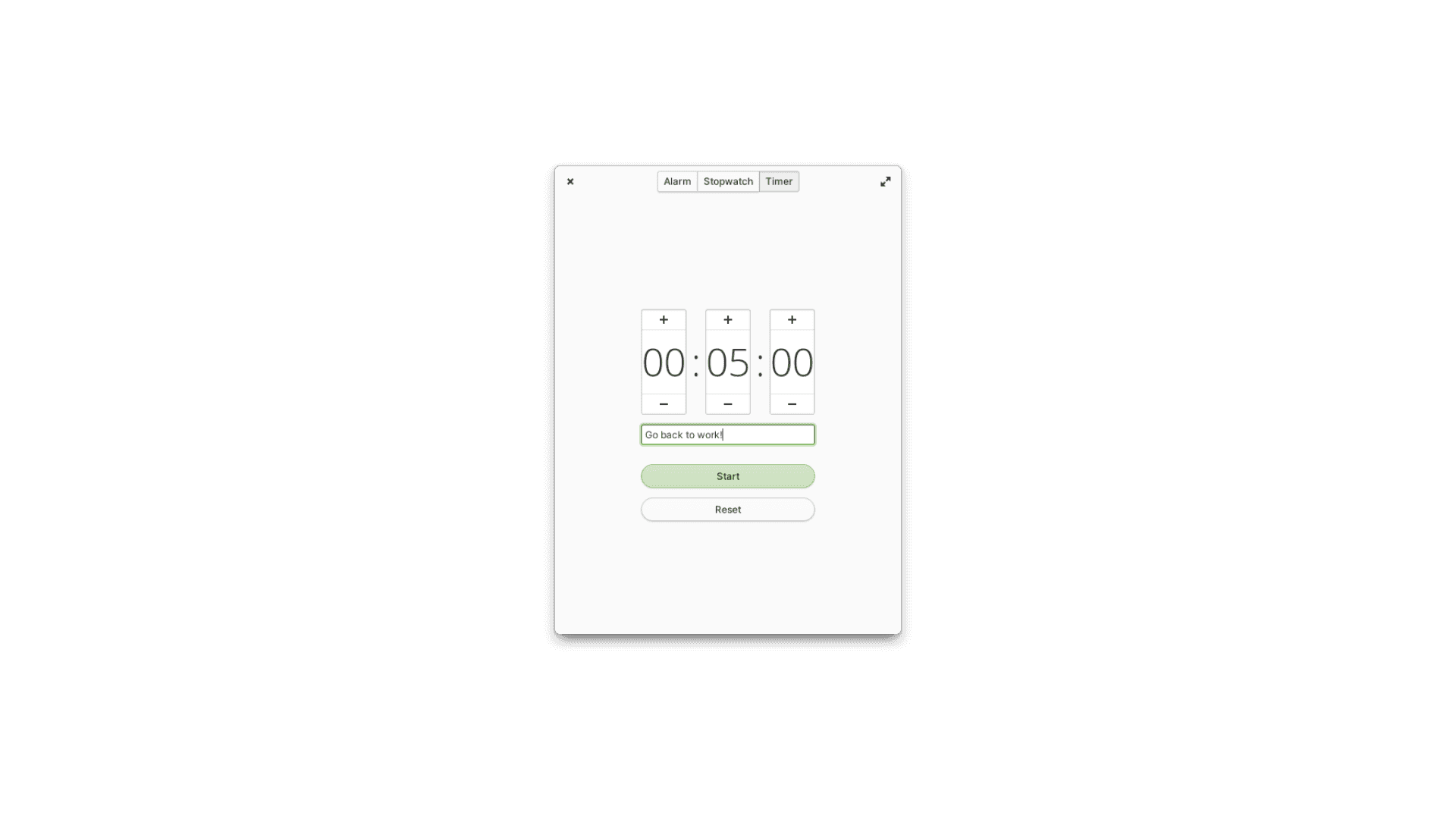 Hourglass timer screenshot