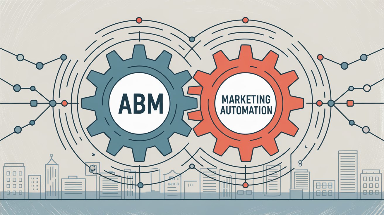 Integration of Account-Based Marketing and Marketing Automation showing how combining precision targeting with scaled execution creates comprehensive B2B strategy