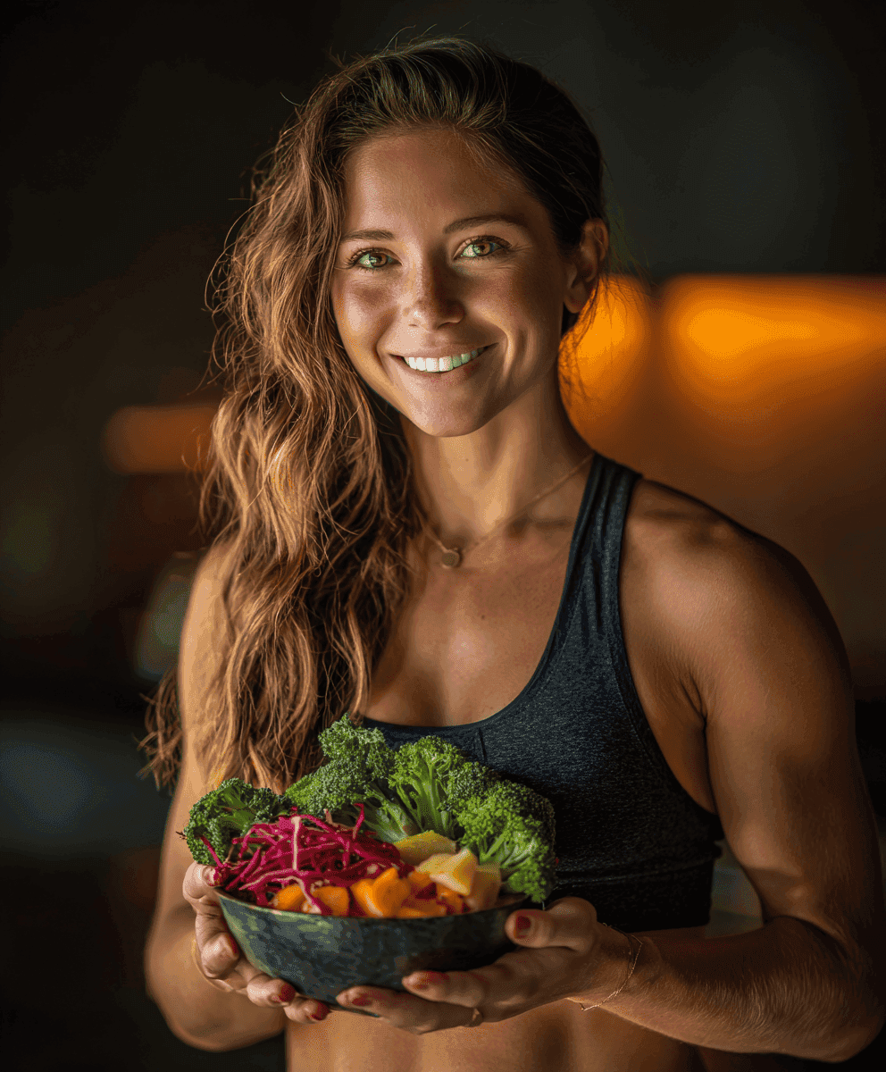 Happy customer giving feedback on her results