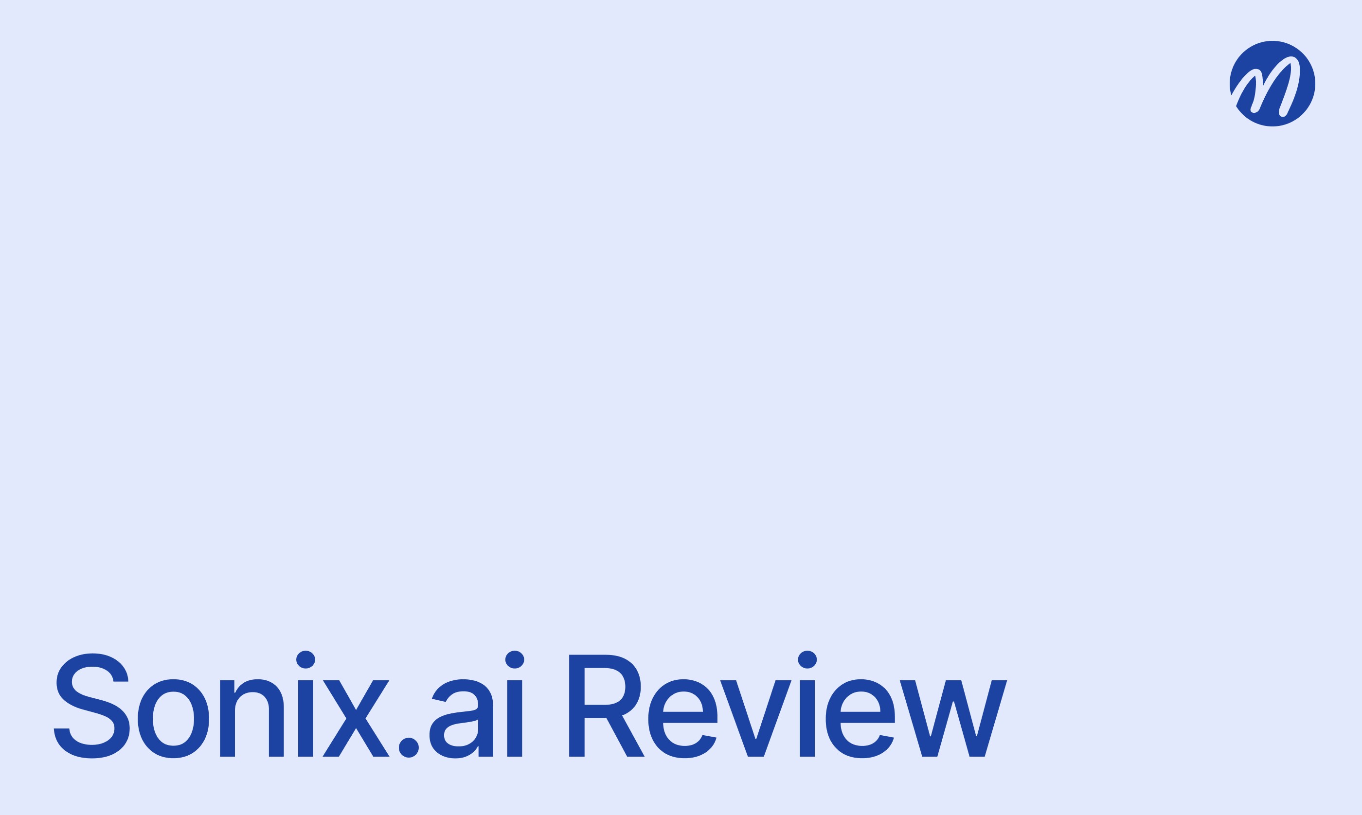 Sonix.ai review
