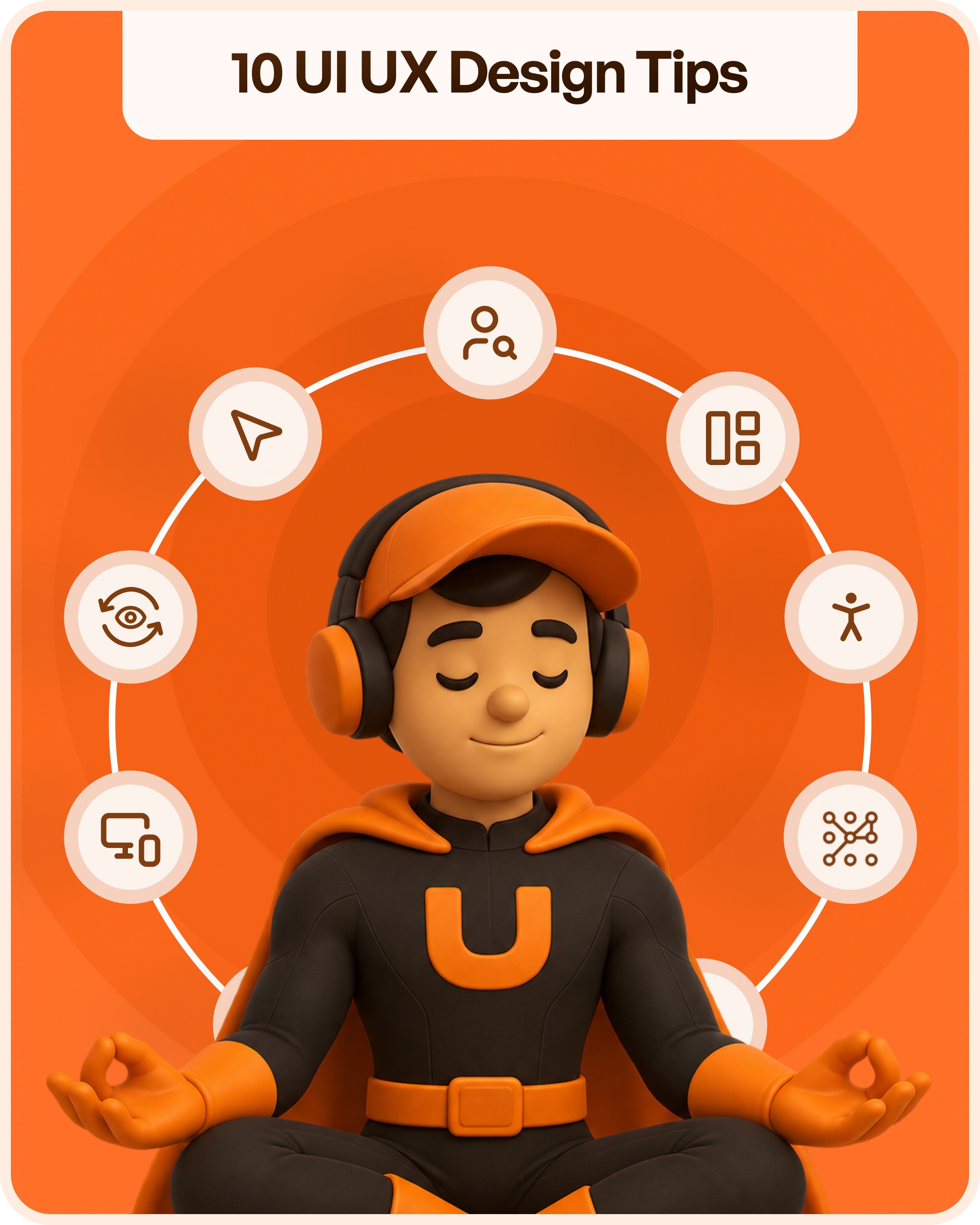 Mascot thinking about UI UX Process