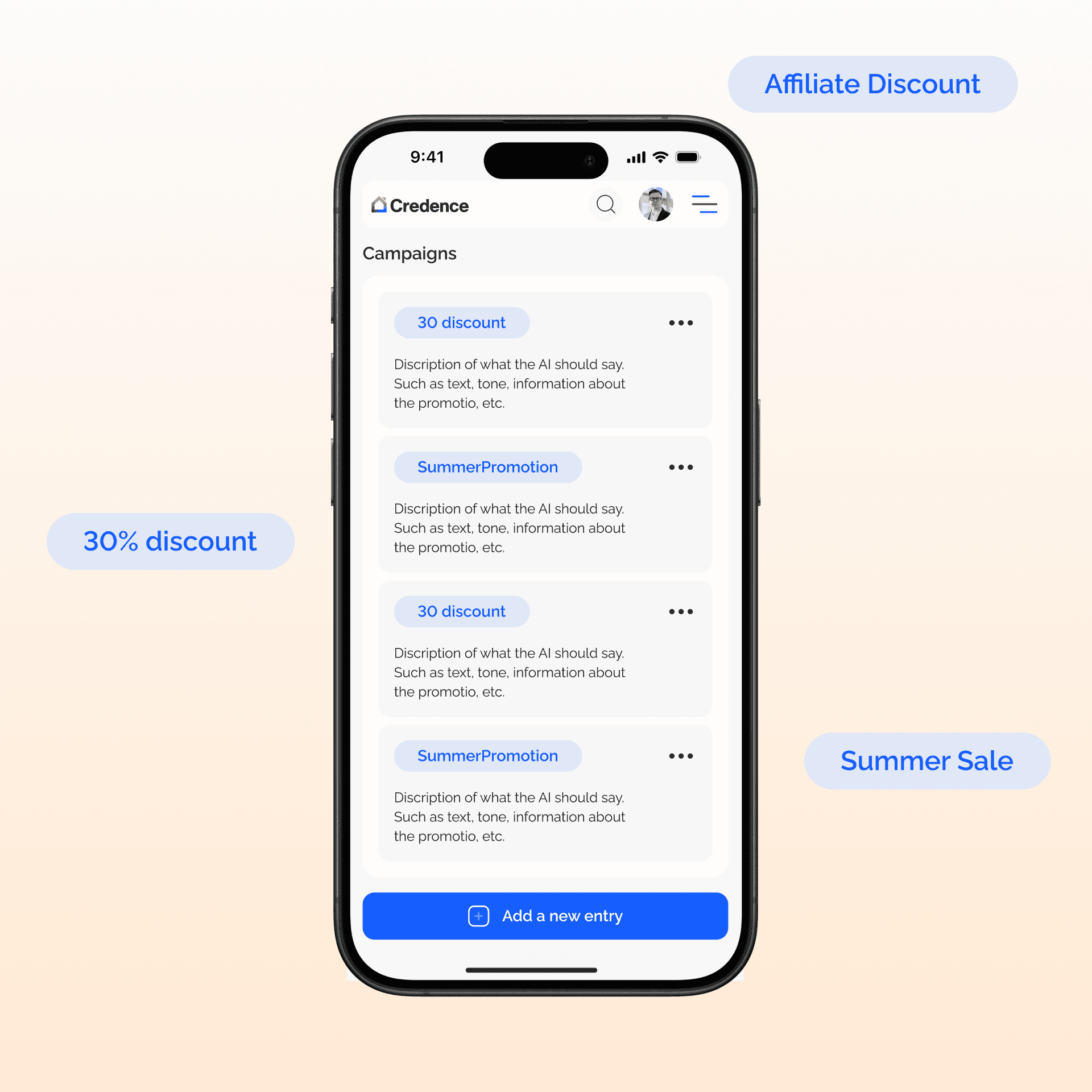 Credence User Interface