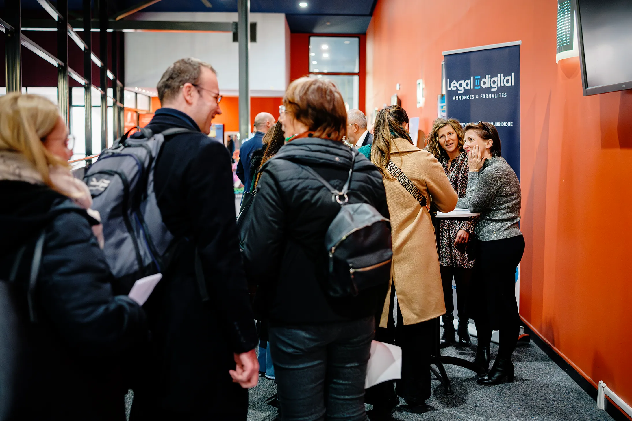 Arrivée des invités et accueil lors d’une soirée entreprise Legal2Digital au Pathé Chavant à Grenoble