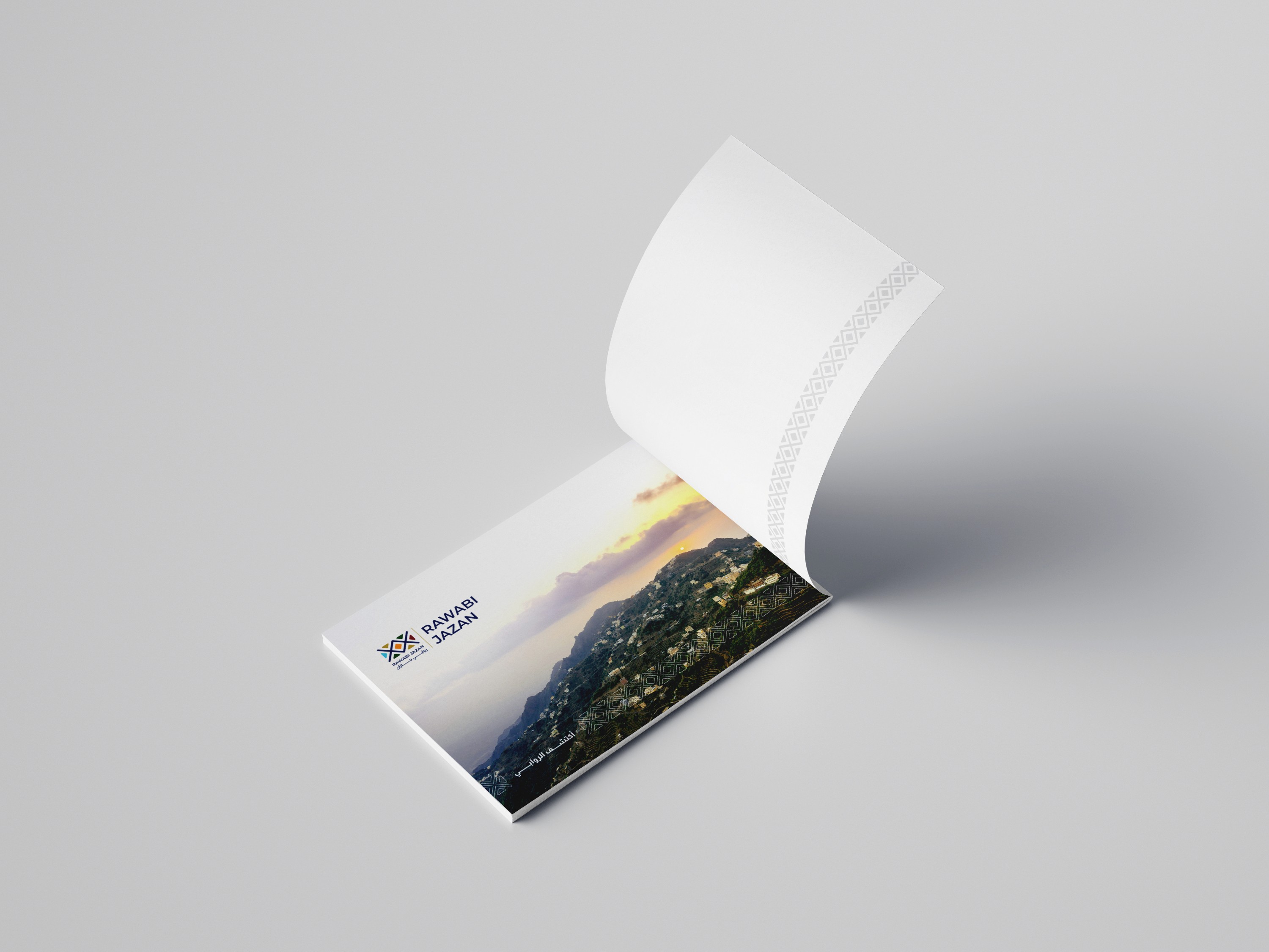 Visual overview of branding and project materials for AREIC's Rawabi Jazan