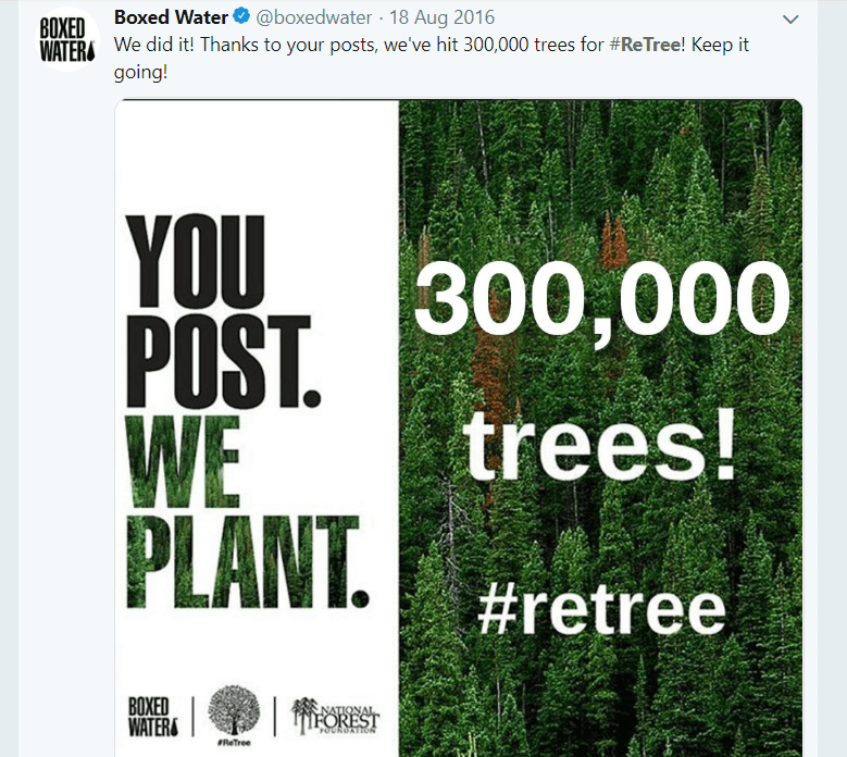 Cause-based advertising on tree plantation