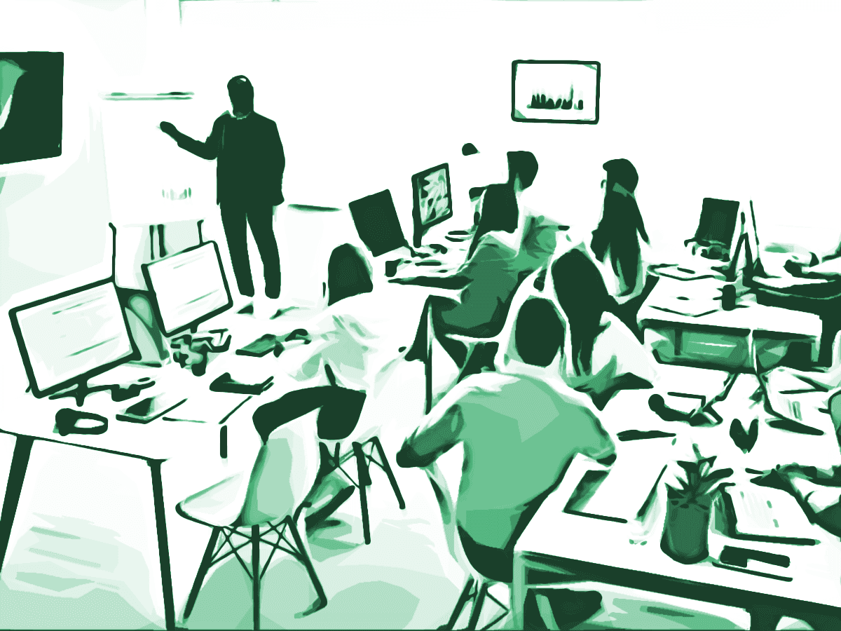 Training director leading a session