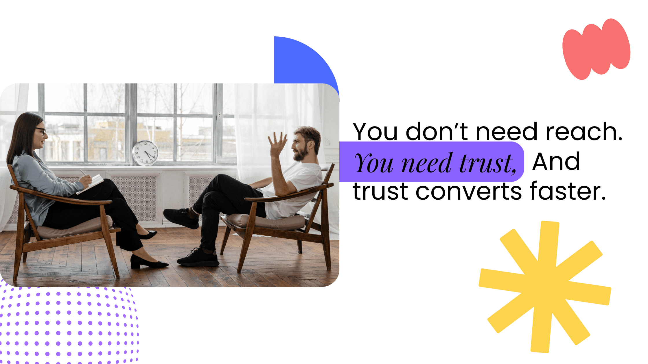 Coach building trust through real conversations, proving that trust, not reach, is what converts coaching clients online.