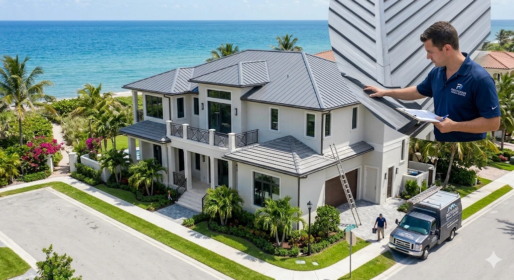 Roofing contractor Lauderdale-by-the-Sea FL — coastal home roof replacement with salt-air resistant materials by Roofing Network licensed contractor