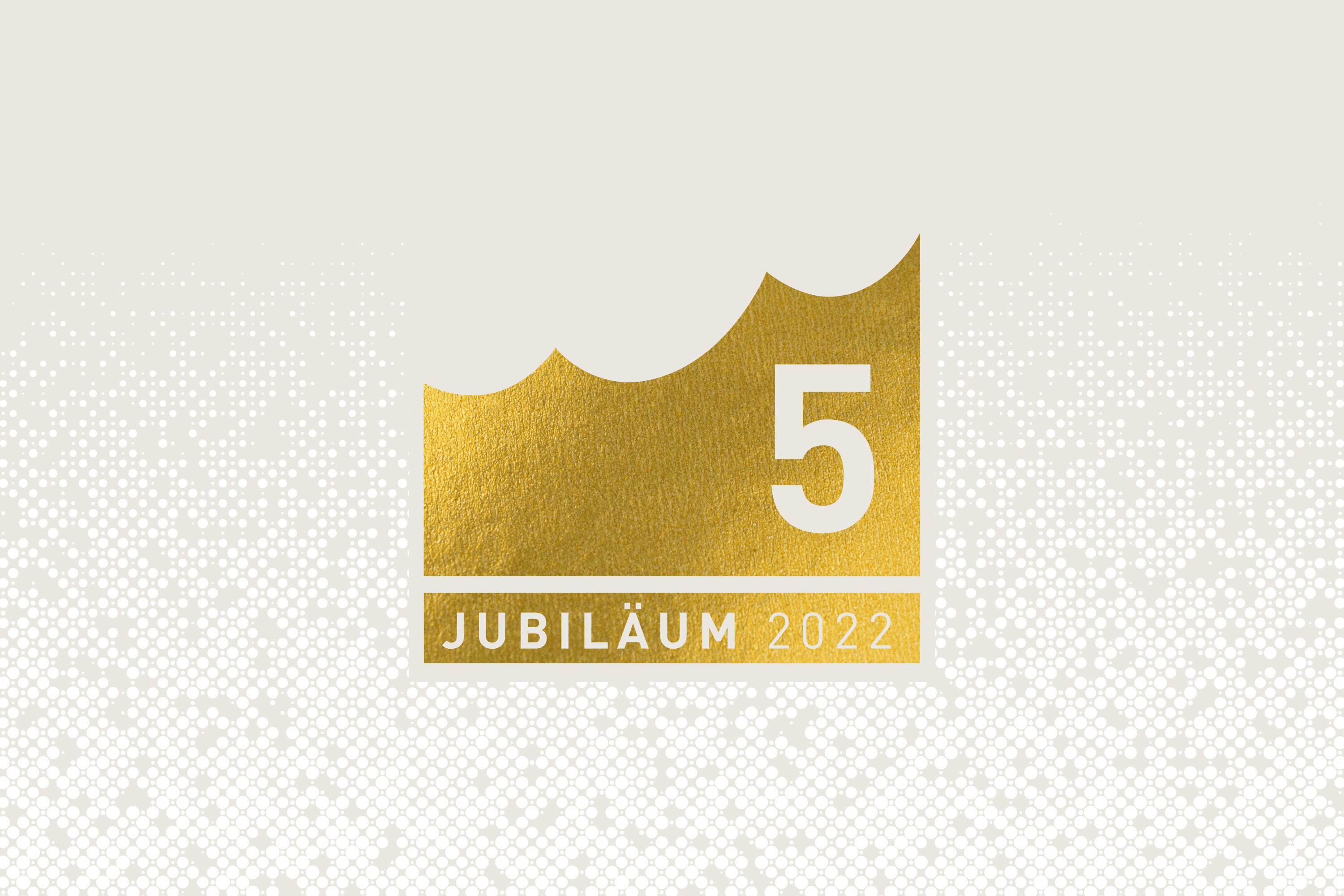 Jubiläum 2022 with a large number 5