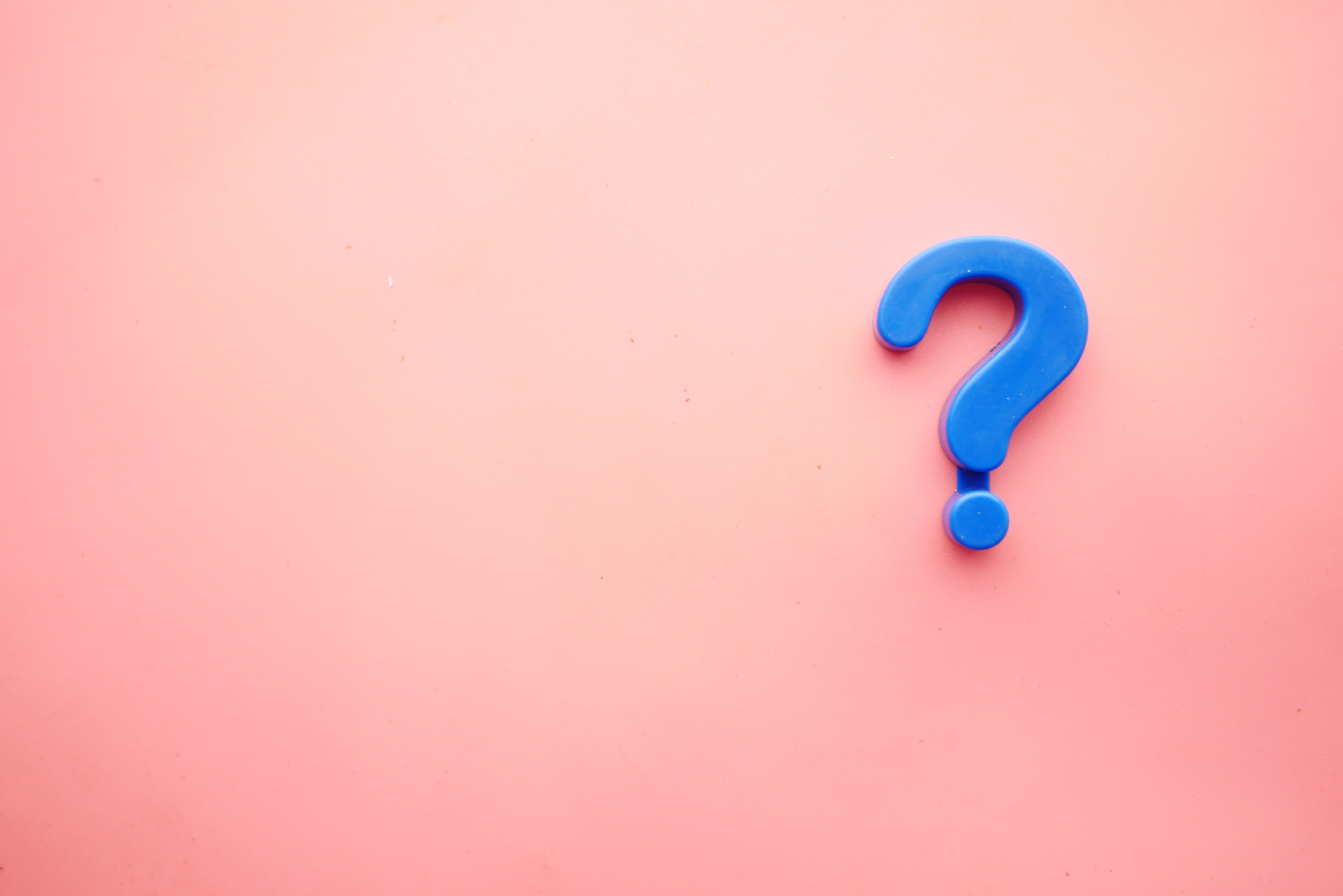 blue question mark pink background