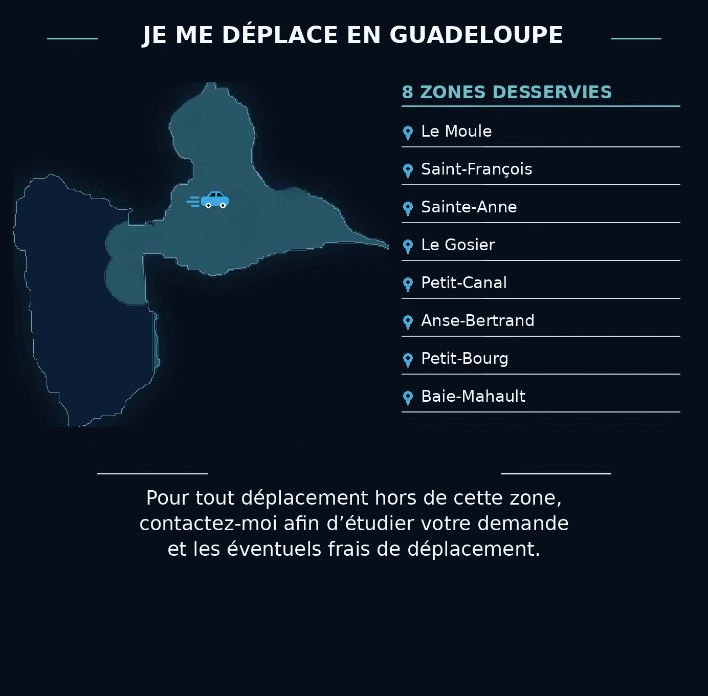 Carte de zone de déplacement à remplacer