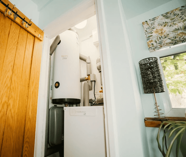 A heating plant room