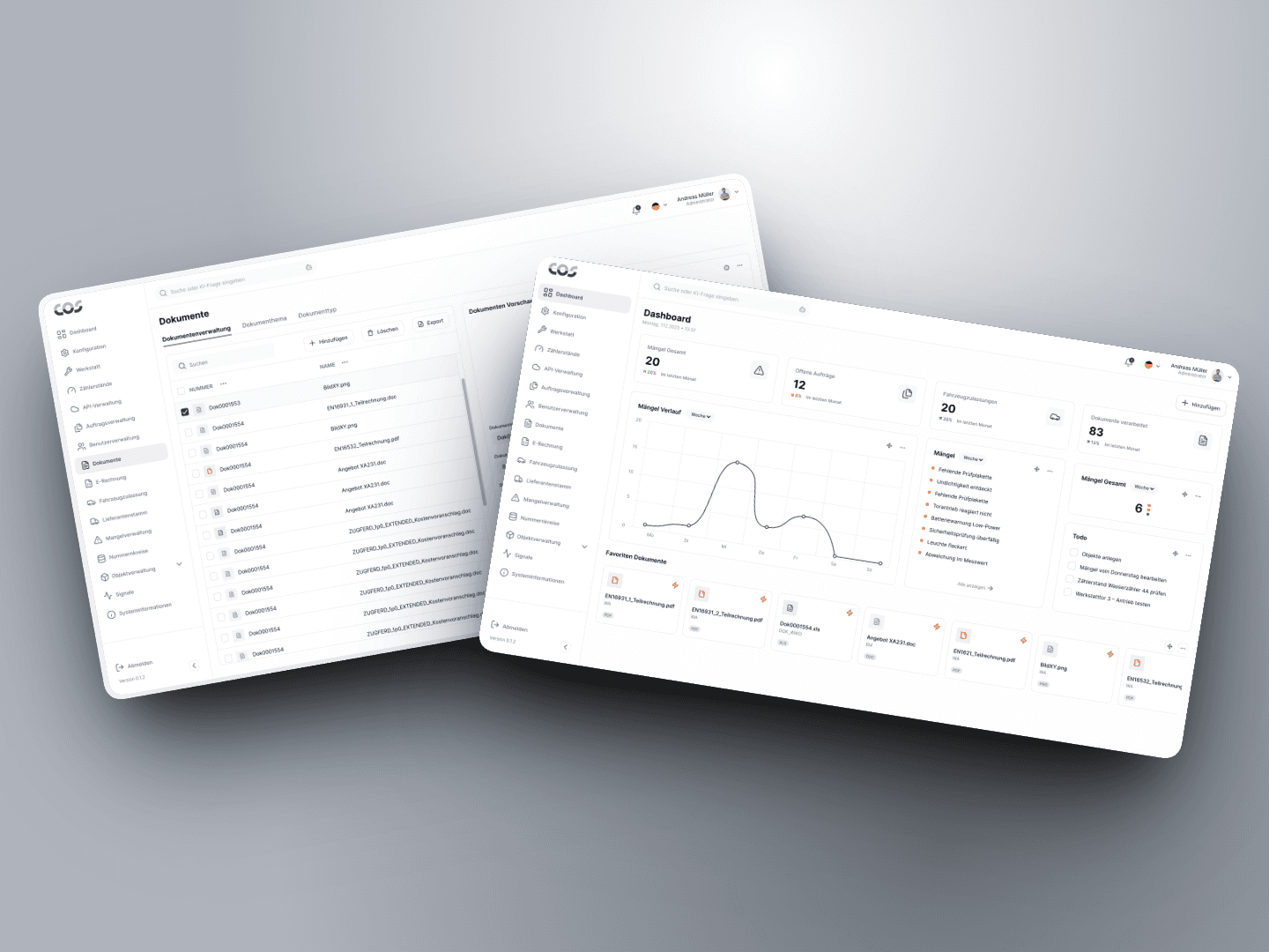 Projektbeschreibung der COS ware NXT Software
