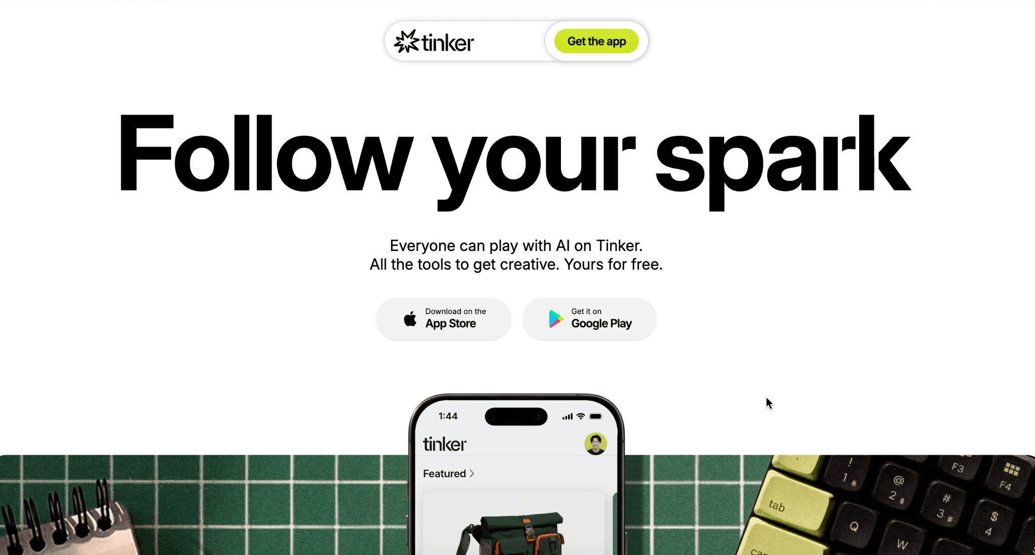 Tinker app for Shopify AI