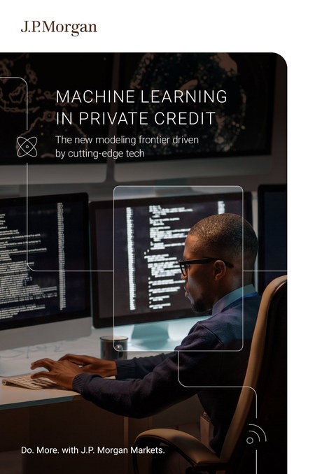 Cover of J.P. Morgan Markets' report Machine Learning in Private Credit