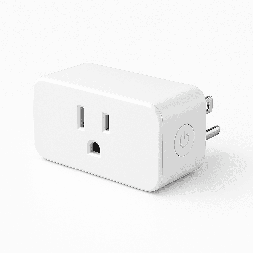 Amazon Smart Plug with compact white design and side-mounted power button