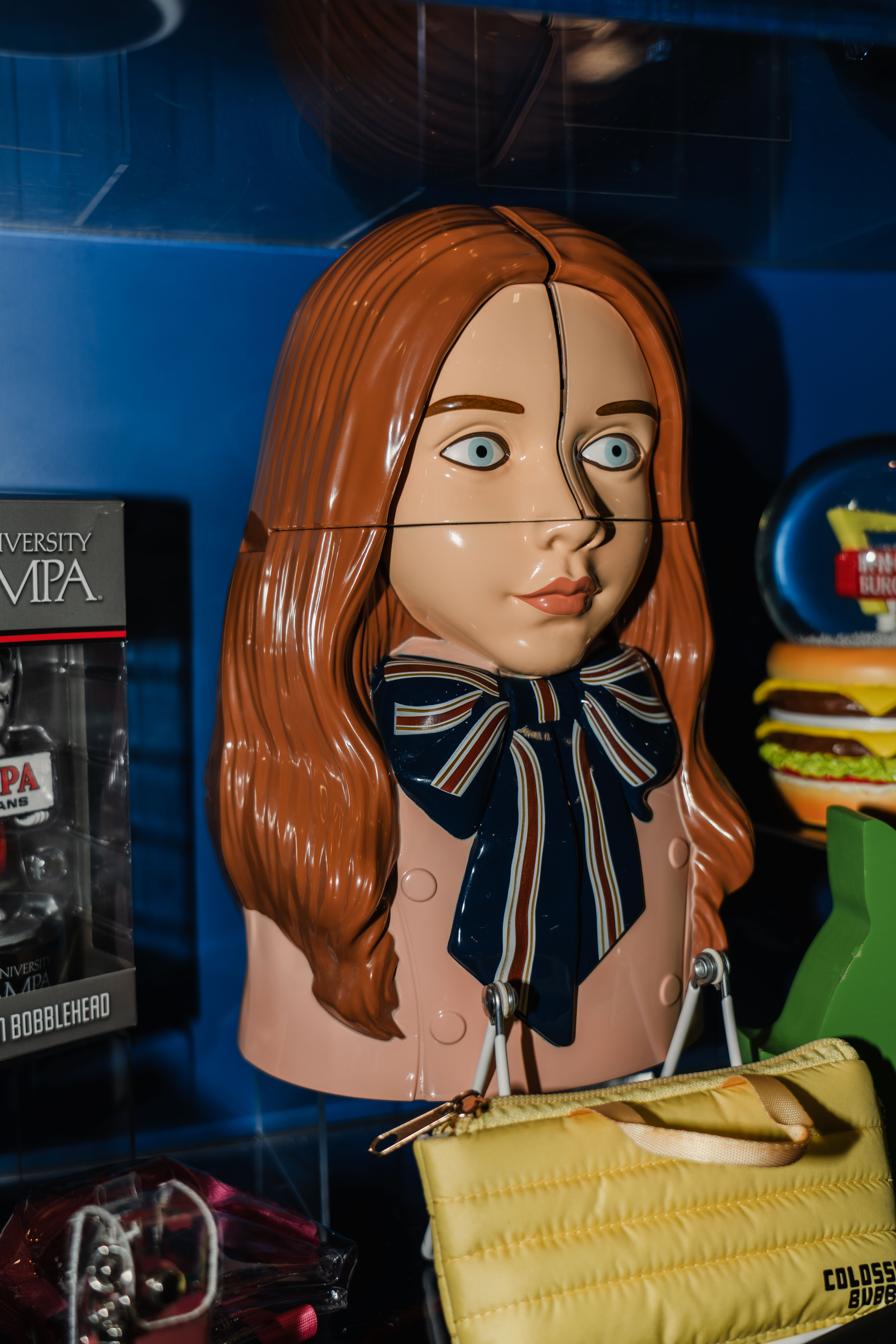 Megan (movie) doll head popcorn bucket.