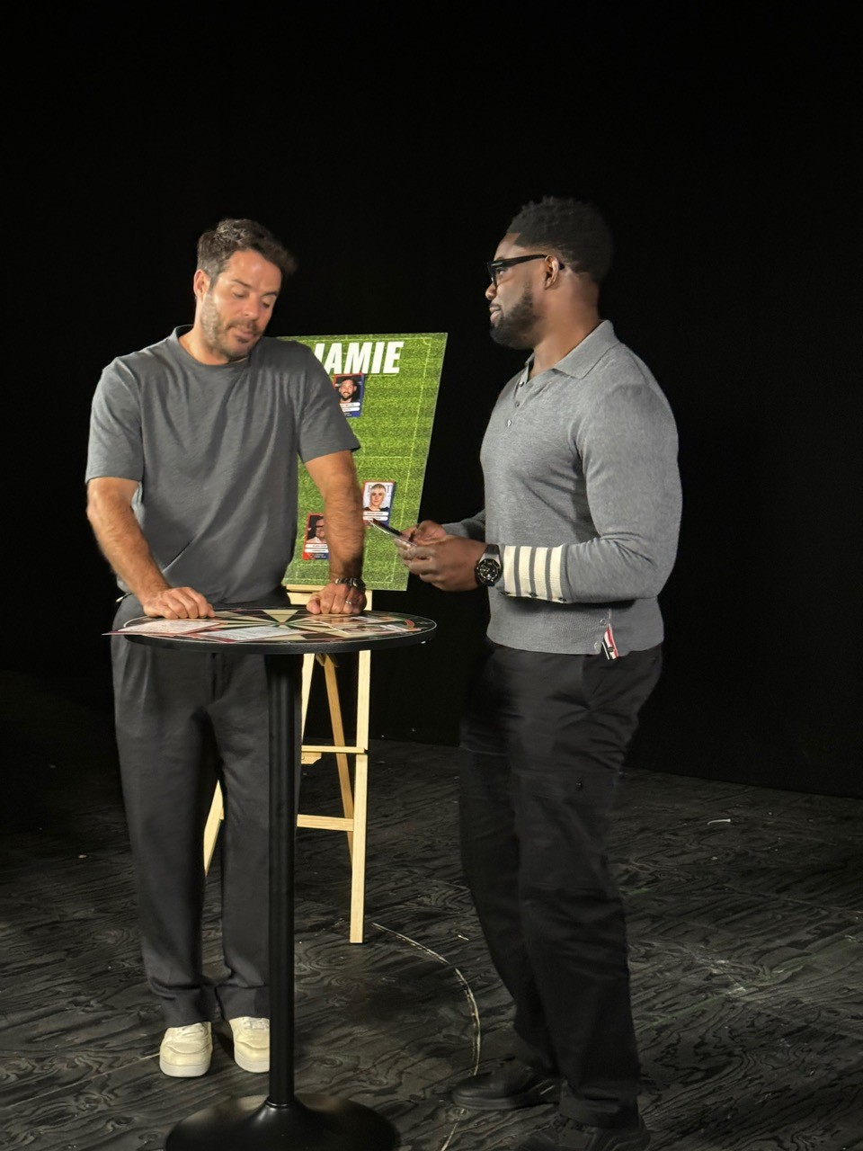 Filming Jamie Rednap and Micah Richards