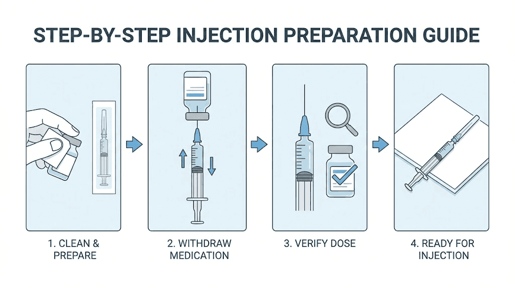 How to draw semaglutide dose with insulin syringe step by step