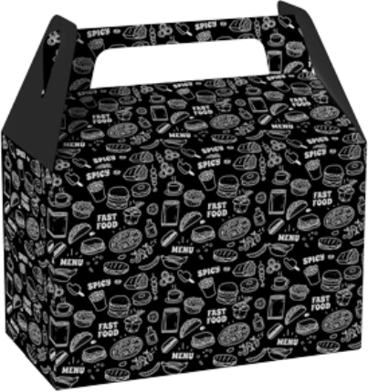 caixa com alça para kit lanche