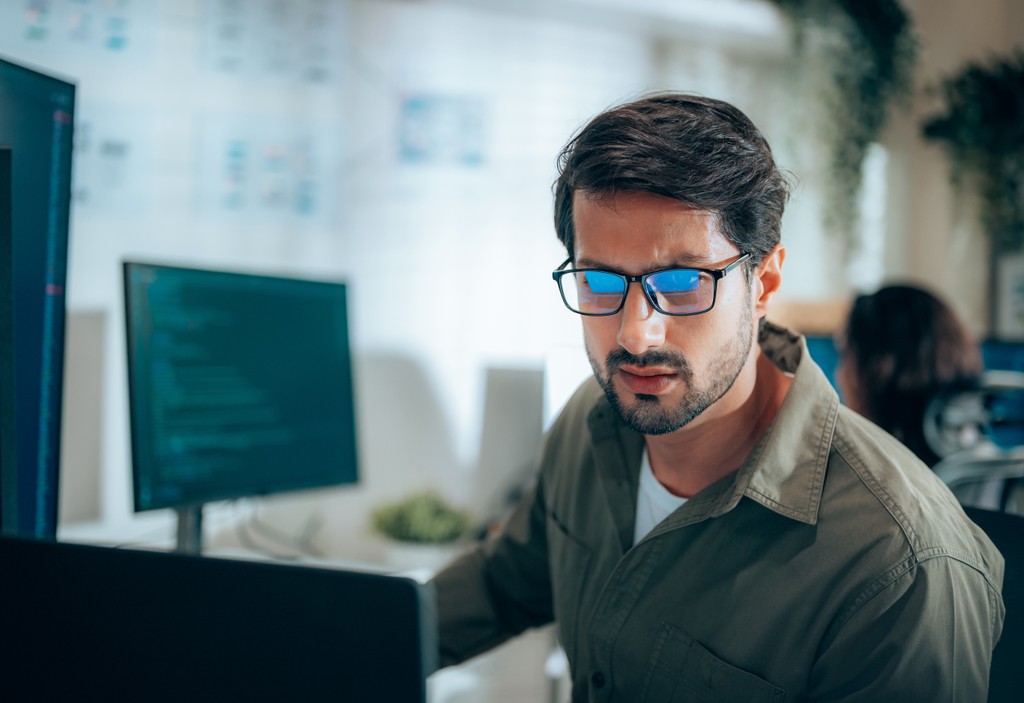 Engineer working on AI architecture