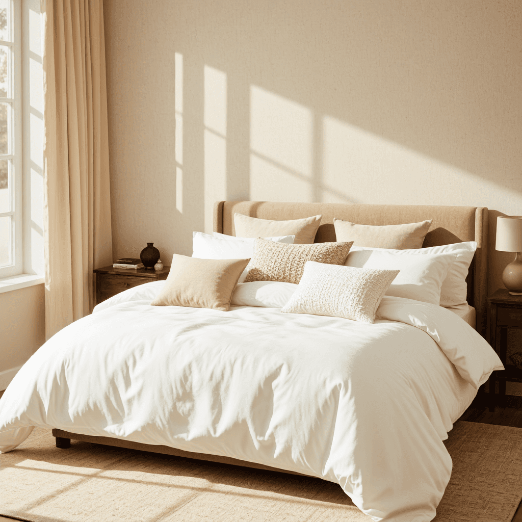 product photography of bedding set