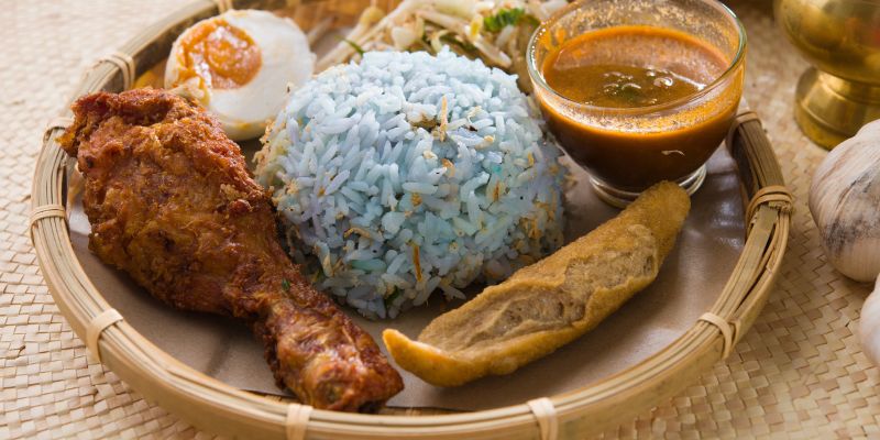 A plate of Nasi Kerabu