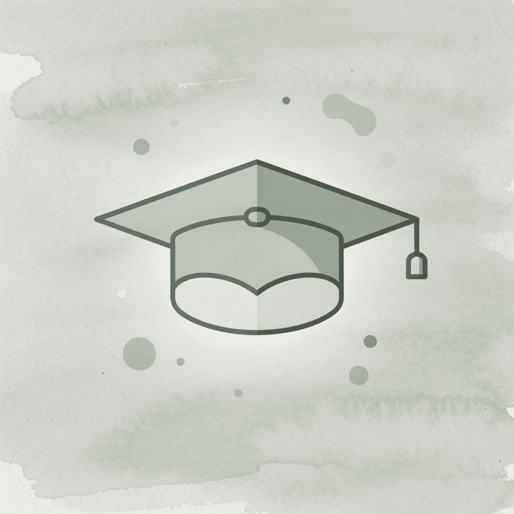 Graduation cap icon representing AI college counseling - Science Scholarships