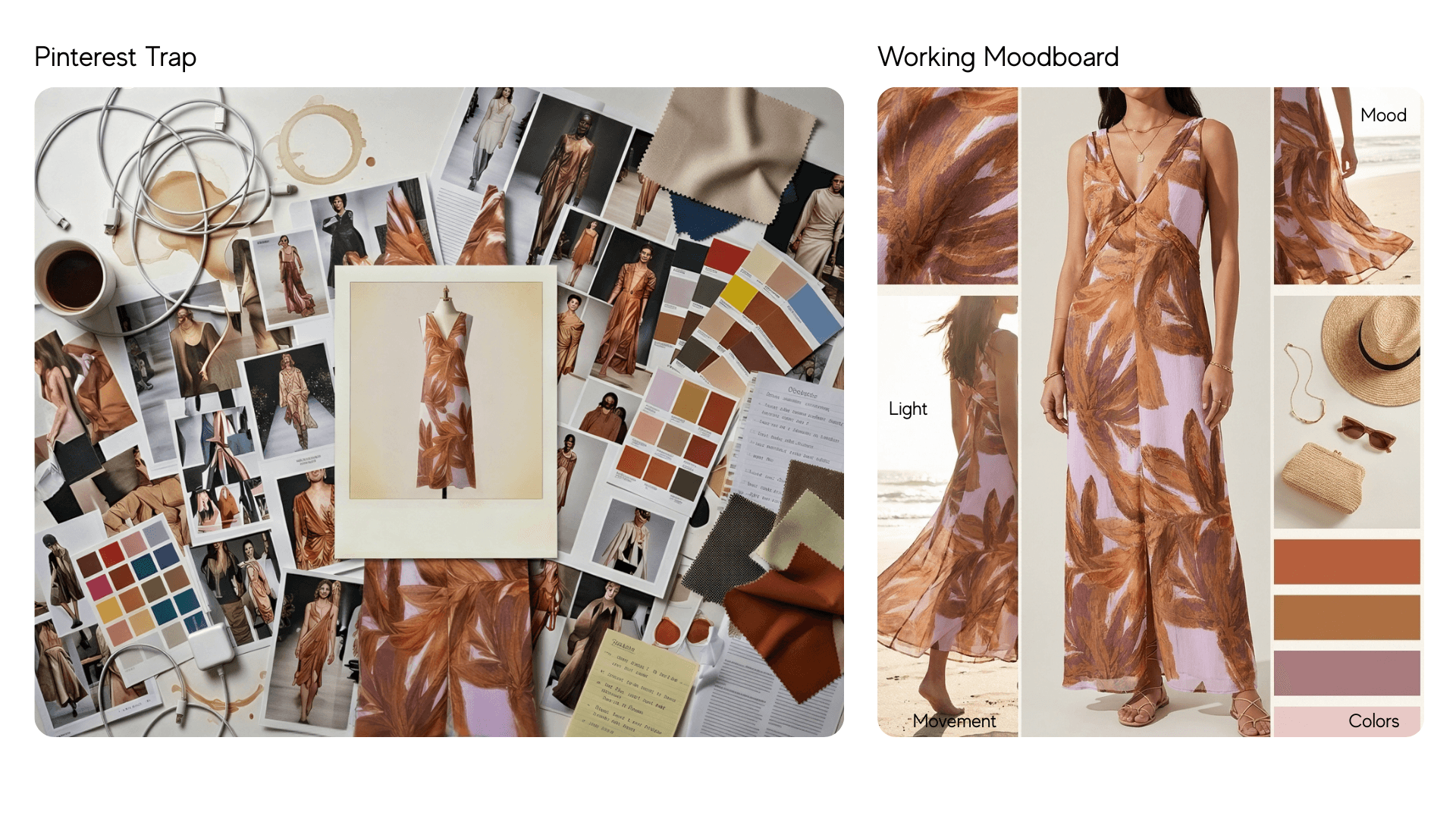 ai fashion photography, fashion mood board