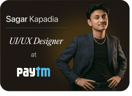 Sagar Kapadia, professional designer cracked the position of UI/UX Designer at Paytm.