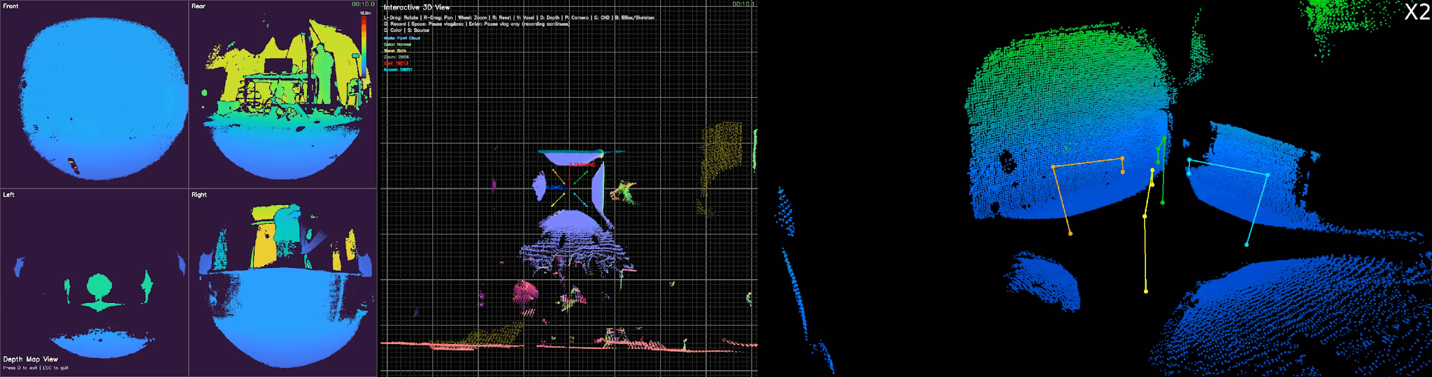 Replay results from a pre-recorded real-world sensor dataset