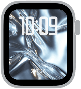 A selection from the Liquid Chrome Apple Watch face collection
