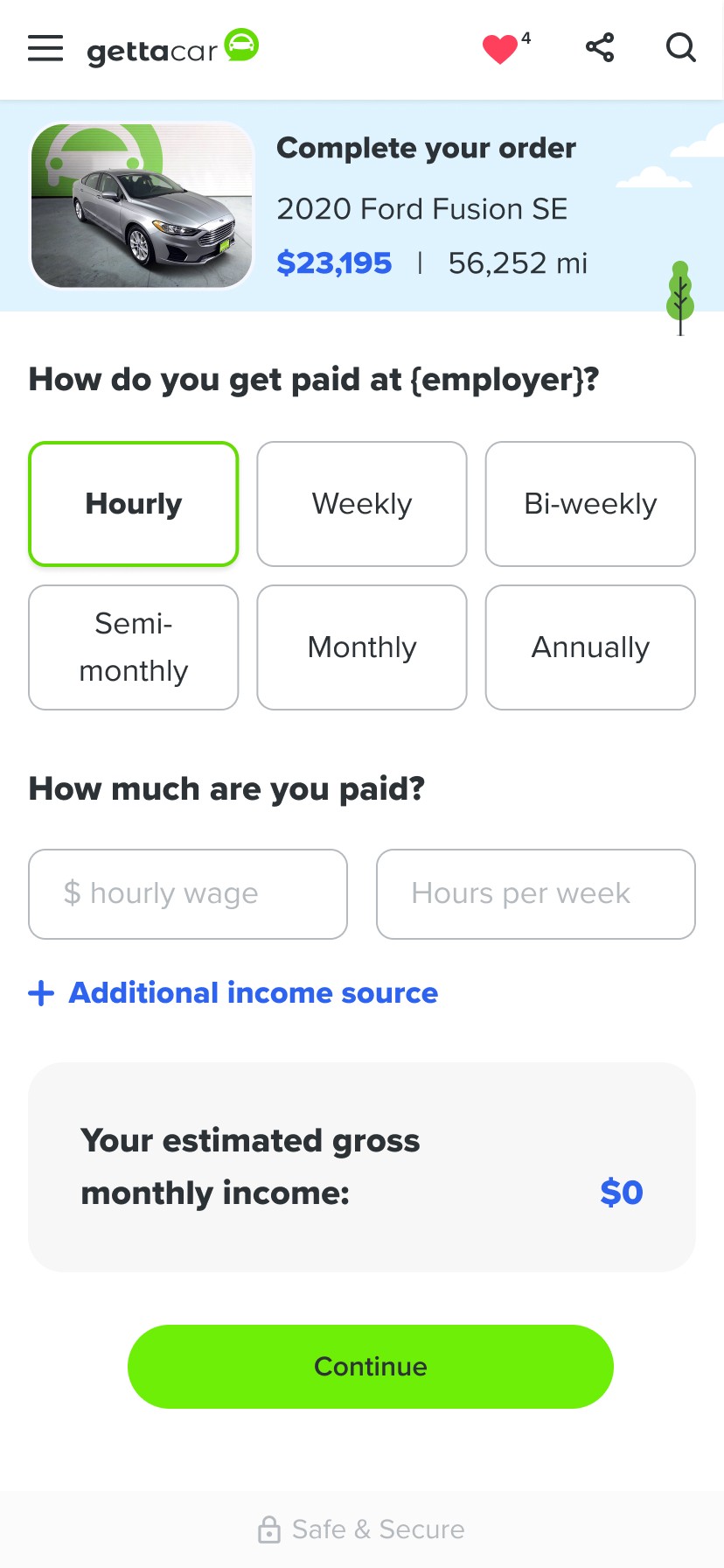 Checkout flow - how the user is paid