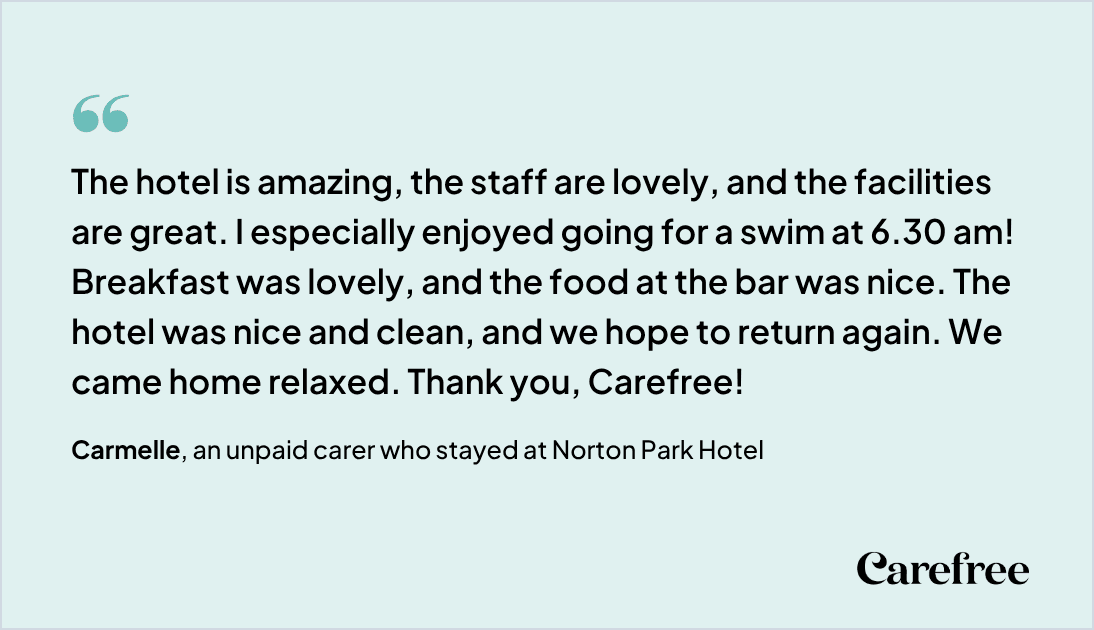 Carefree carer testimonial