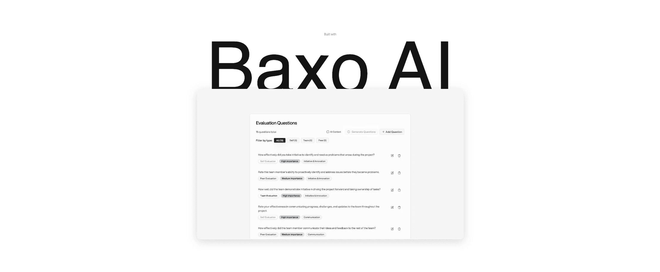 Screenshot of Baxo AI