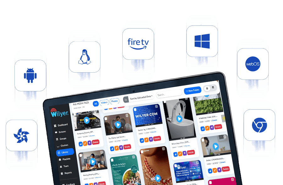 ميزات برامج الإعلانات الرقمية الترفيهية تعمل على أي جهاز