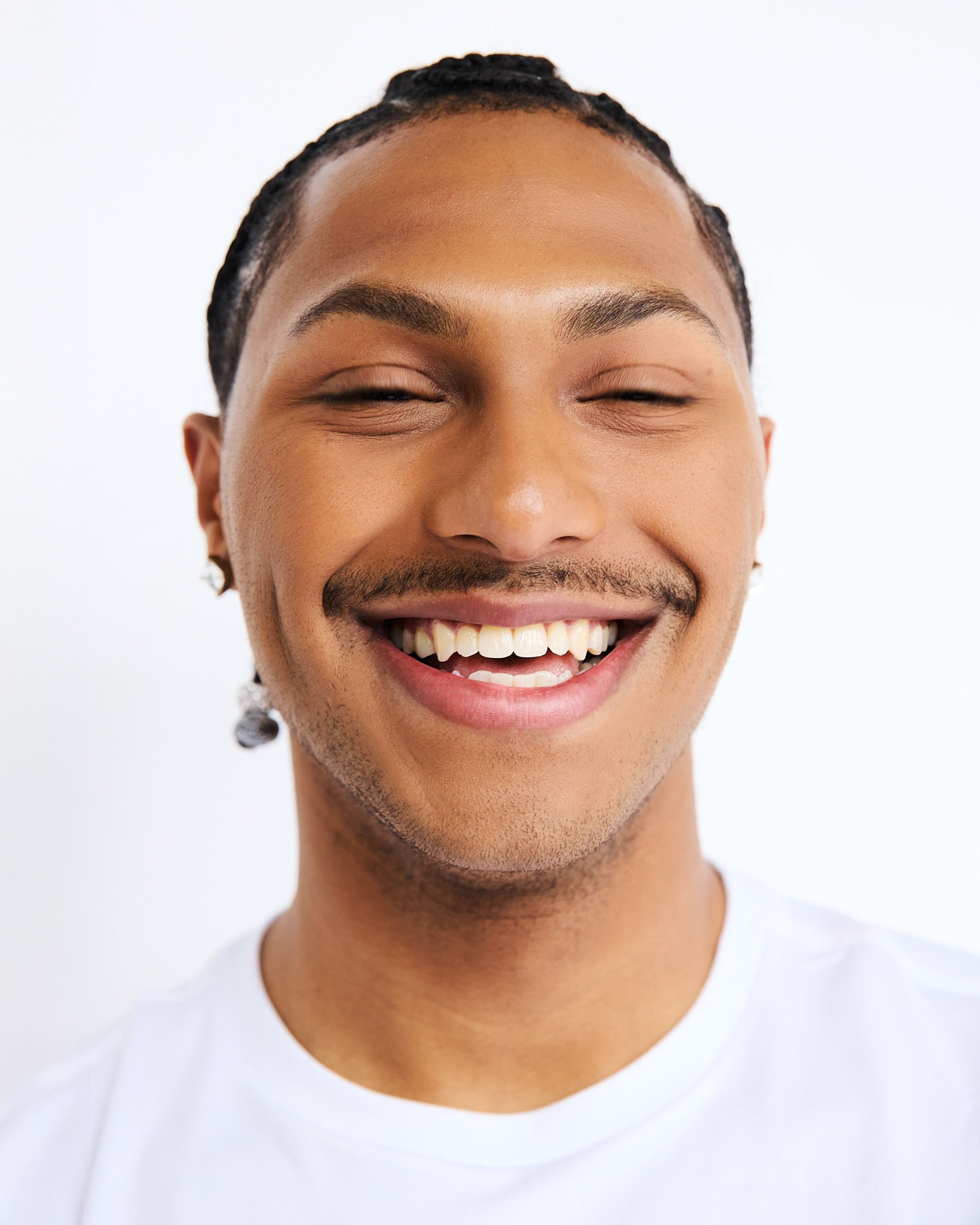 Woman walking on a curved pavement with shadow.